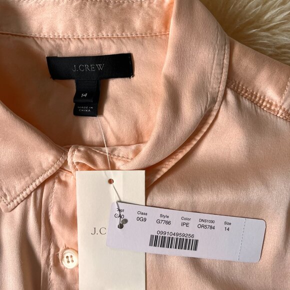J. Crew 2011 Blythe Shirt in "iced peach" sz 14 - Picture 2 of 5